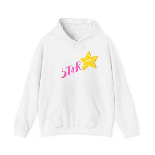 ST4R white oversized hoodie